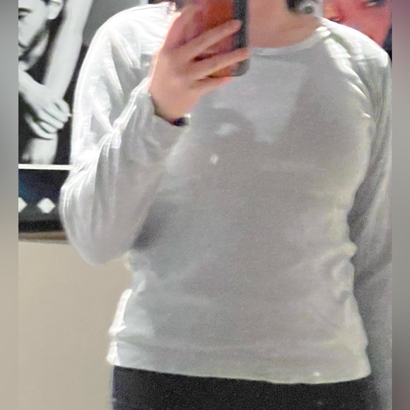 Liz Claiborne Velvet Collar Basic Grey Long Sleeve - Picture 1 of 3